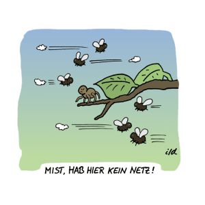 Computer-Cartoon: Kein Netz