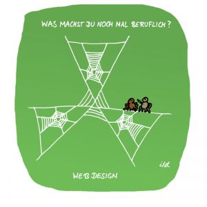 Computer-Cartoon: Web-Design